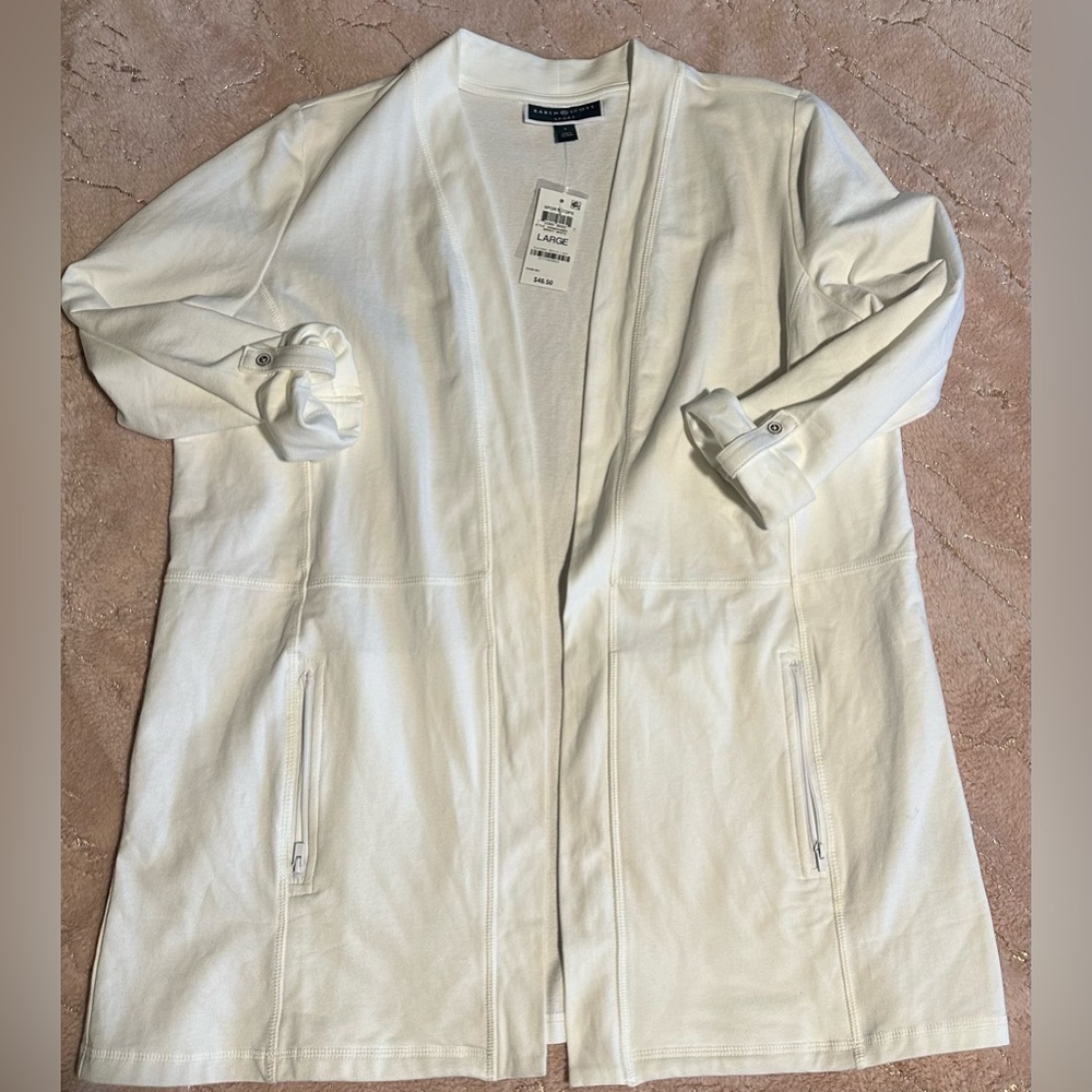 NWT- Karen Scott Sport Top Large Bright White!🔥